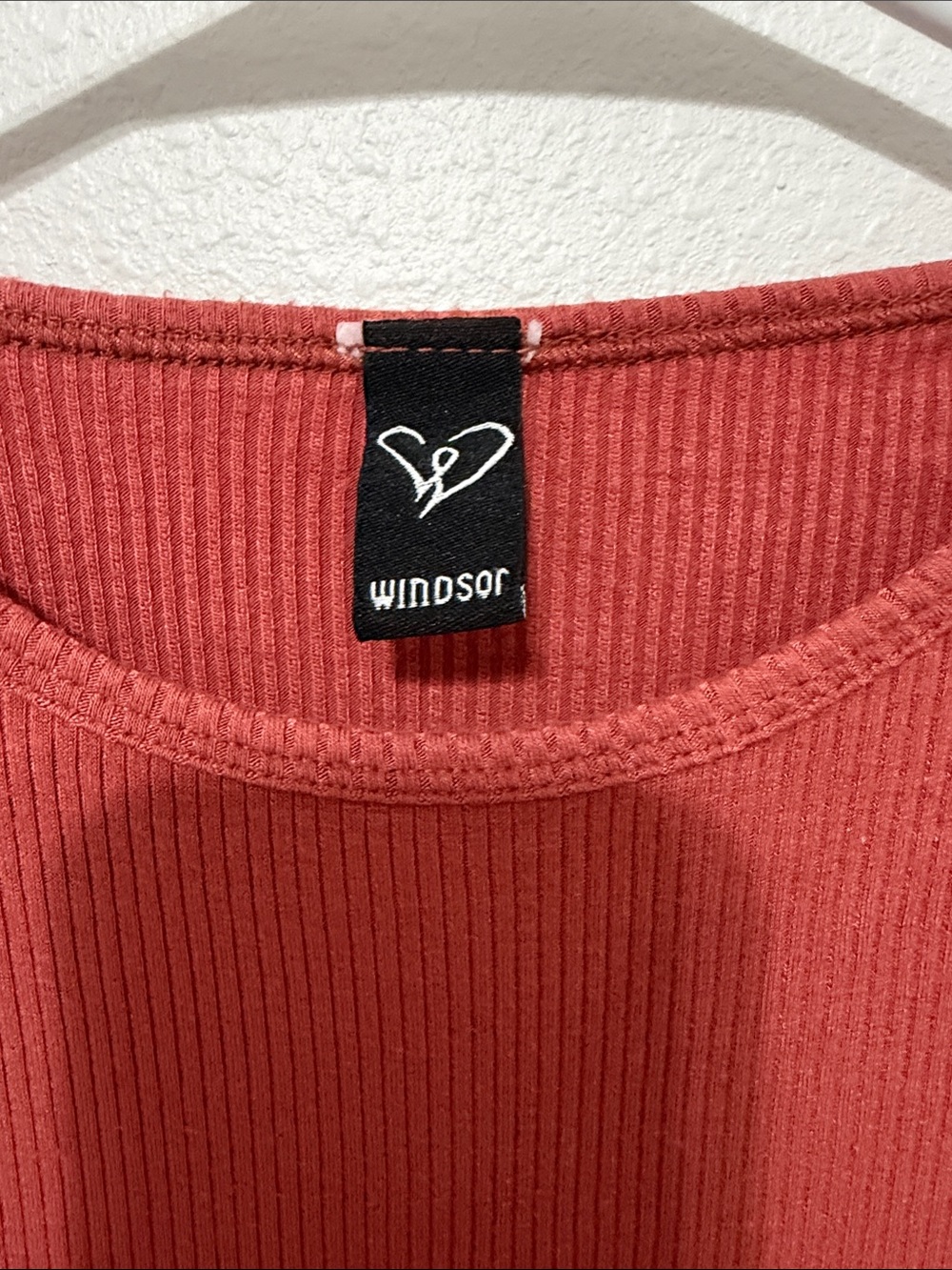 Windsor Ribbed Tie-Front Tank Top - Rust - Picture 2 of 4